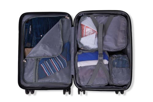 Nonstop New York 3-piece Expandable Spinner Luggage Set And 3-piece Packing Cube Set In Silver