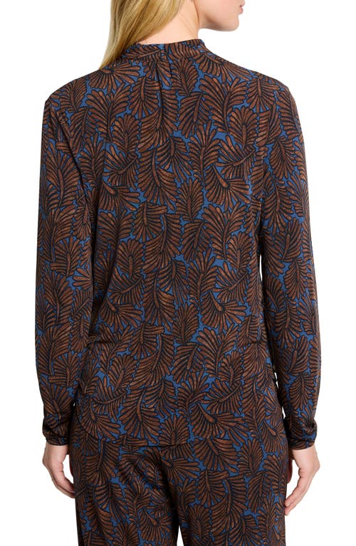 Nic + Zoe Nic+zoe Feather Fern Faux Wrap Top In Brown