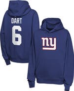 Nike Youth Nike Jaxson Dart Royal New York Giants Name & Number Club Fleece Hoodie