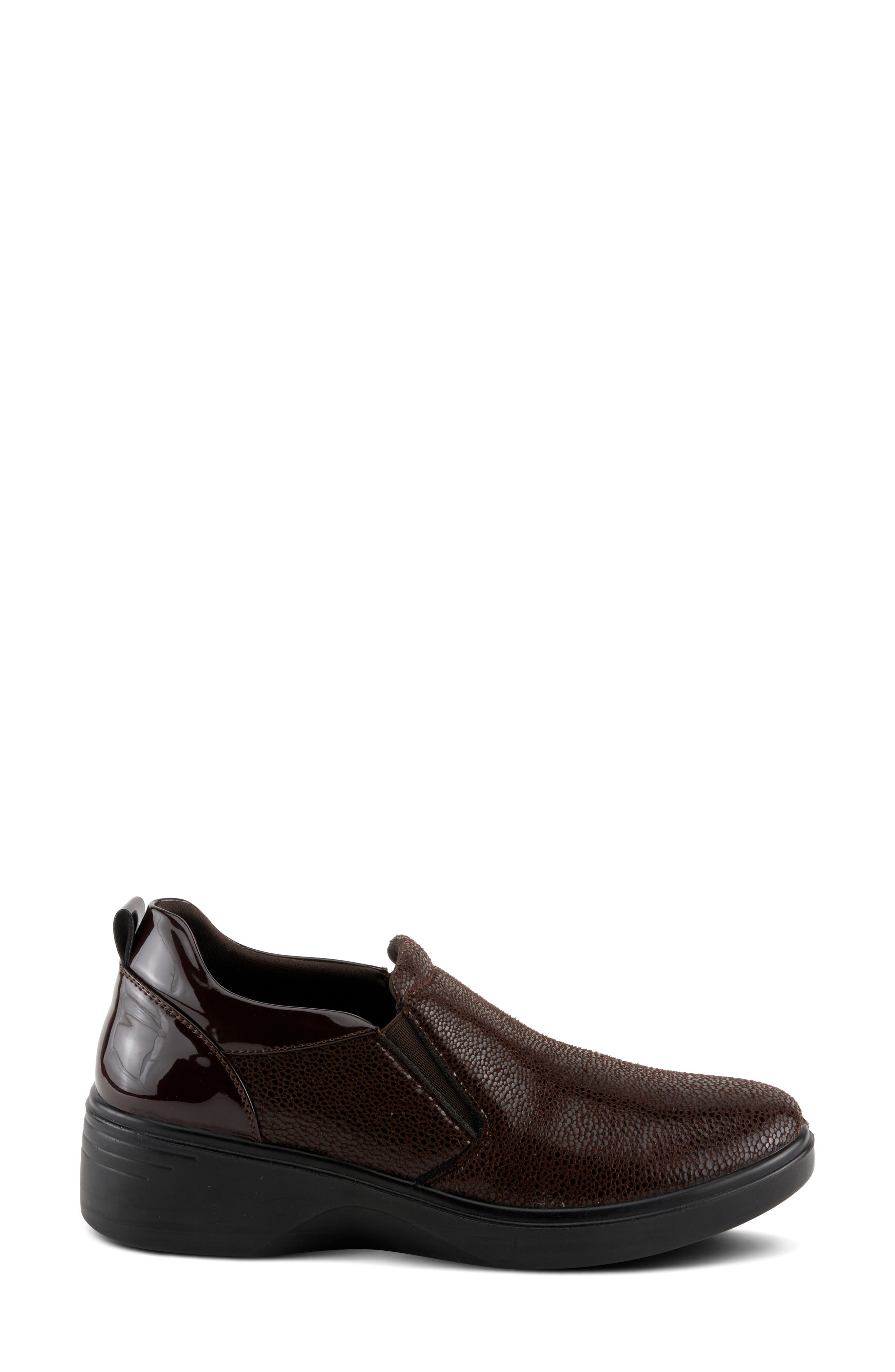 Wrenly Slip-On Wedge Sneaker, Alternate, color, CHOCOLATE BROWN