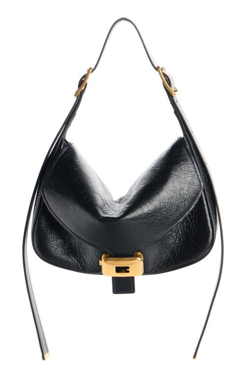 Balenciaga Medium Clicca Arena Leather Shoulder Bag in 1000 Black at Nordstrom