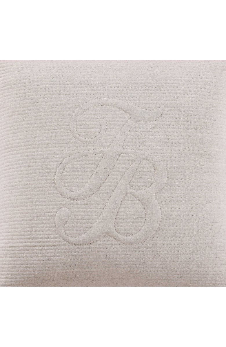 Tommy Bahama Island Estate Quilted Logo Linen Blend Accent Pillow, Alternate, color, Natural
