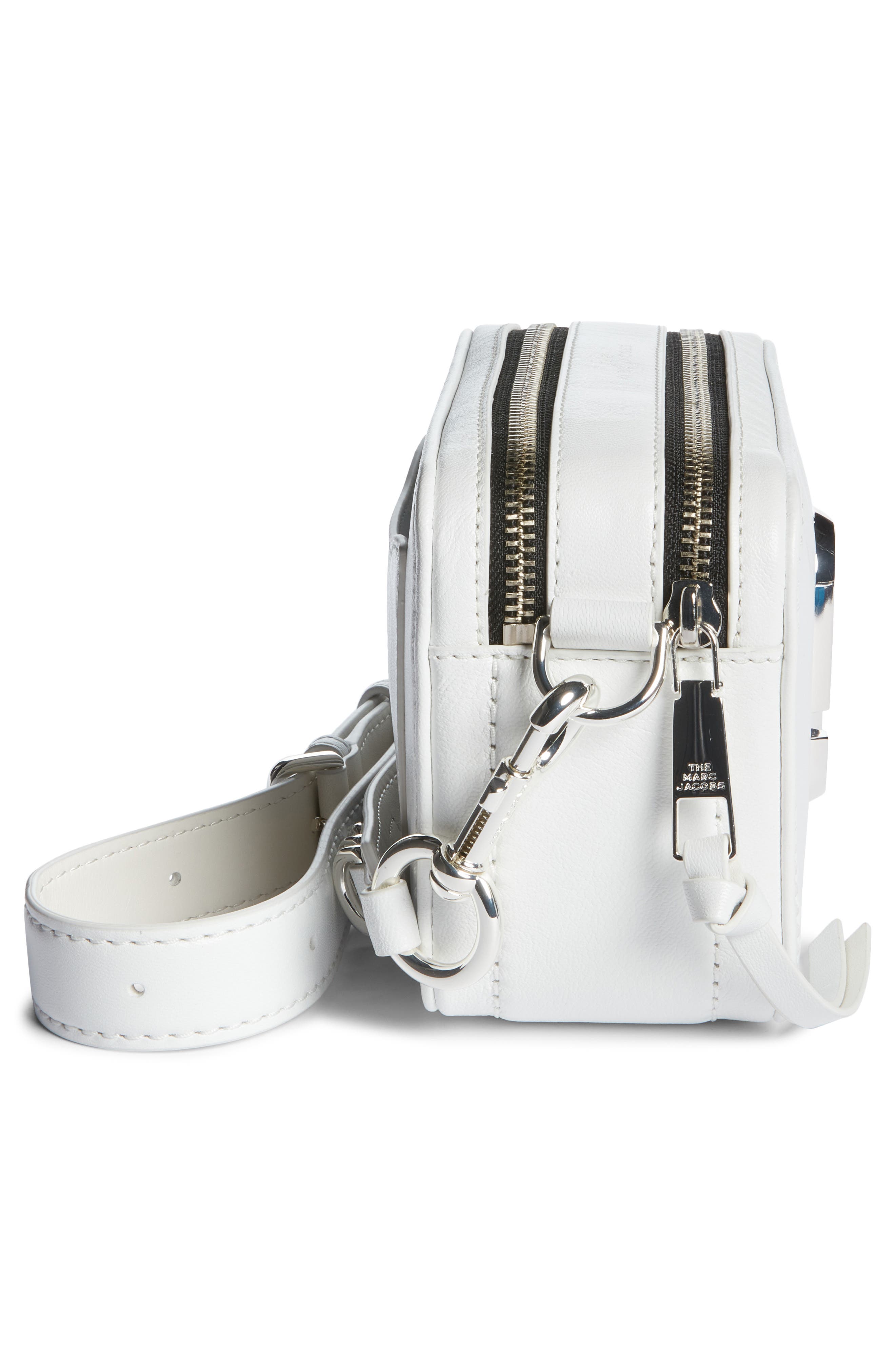 The Softshot 21 Leather Crossbody Bag, Alternate, color, WHITE