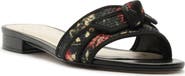 Alexandre Birman x Agua by Agua Bendita Grosgrain Raffia Slide Sandal