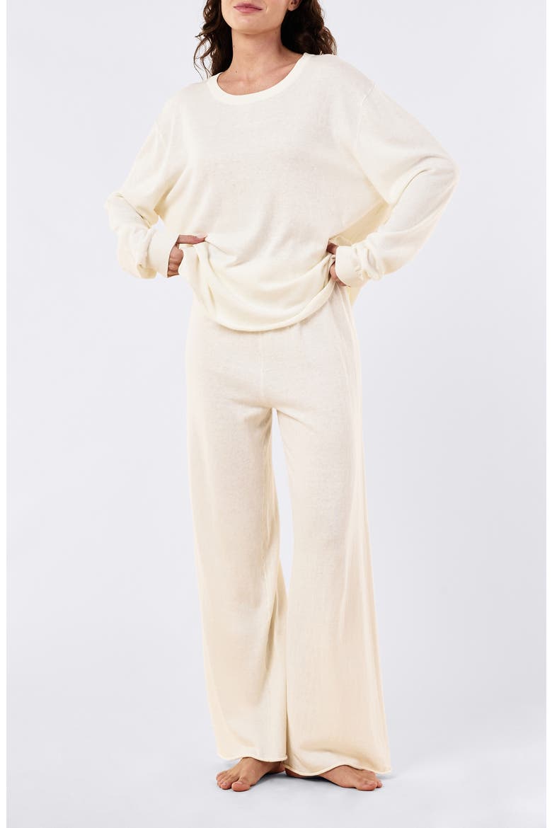 Cotton Knit Sweater, Alternate, color, SOFT CREAM