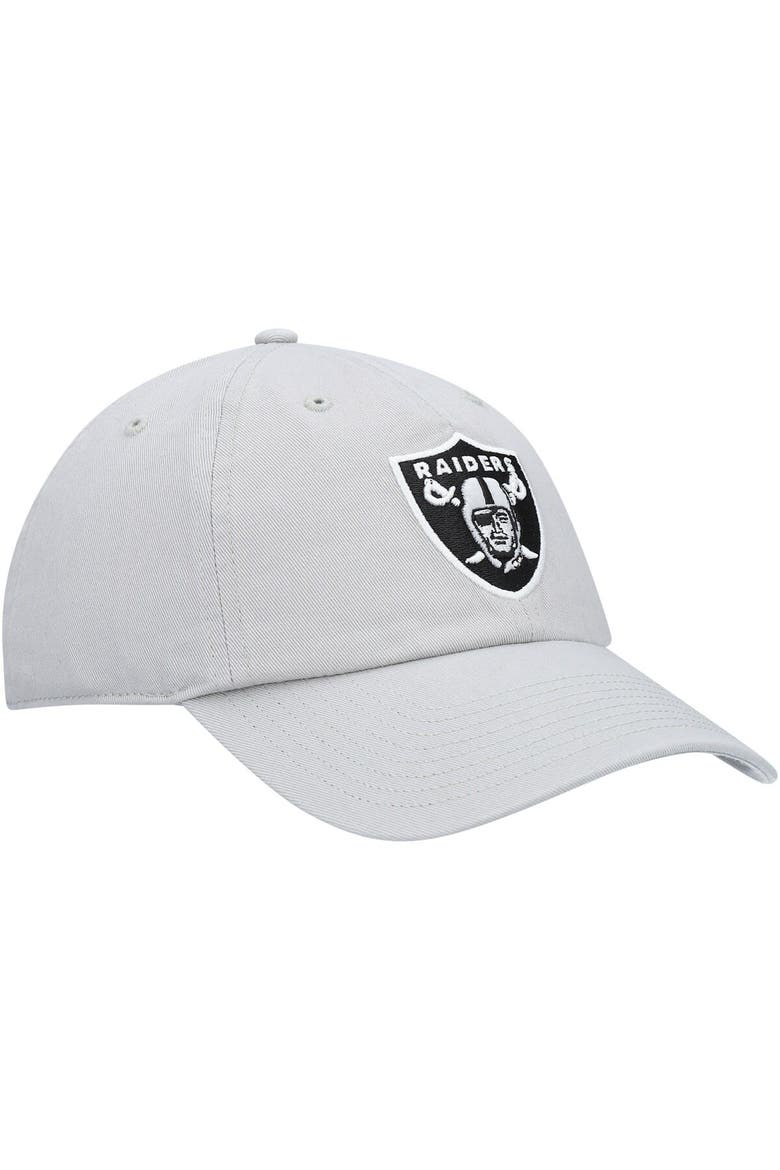Men's '47 Gray Las Vegas Raiders Secondary Clean Up Adjustable Hat, Alternate, color, Gray
