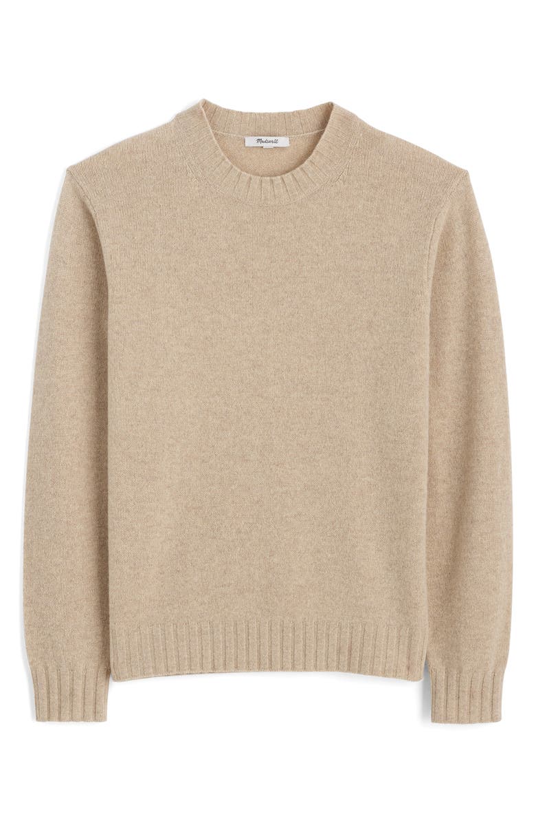 Madewell Crewneck Heritage Merino Wool Sweater, Alternate, color, Pebble Stone