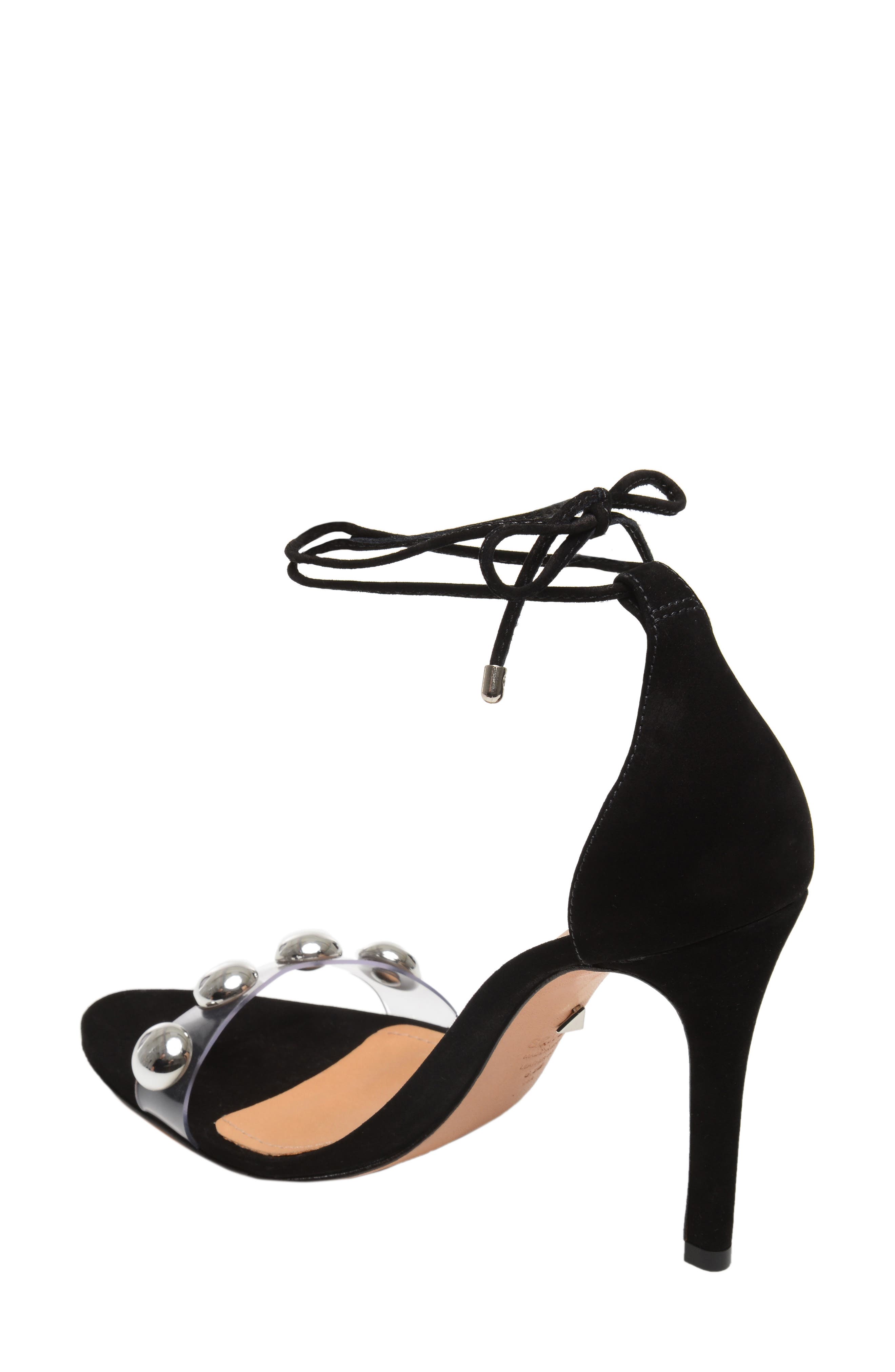 Schutz Ramon Studded Wraparound Sandal, Alternate, color, 