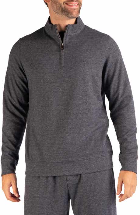 Melange Twill Quarter Zip Pullover