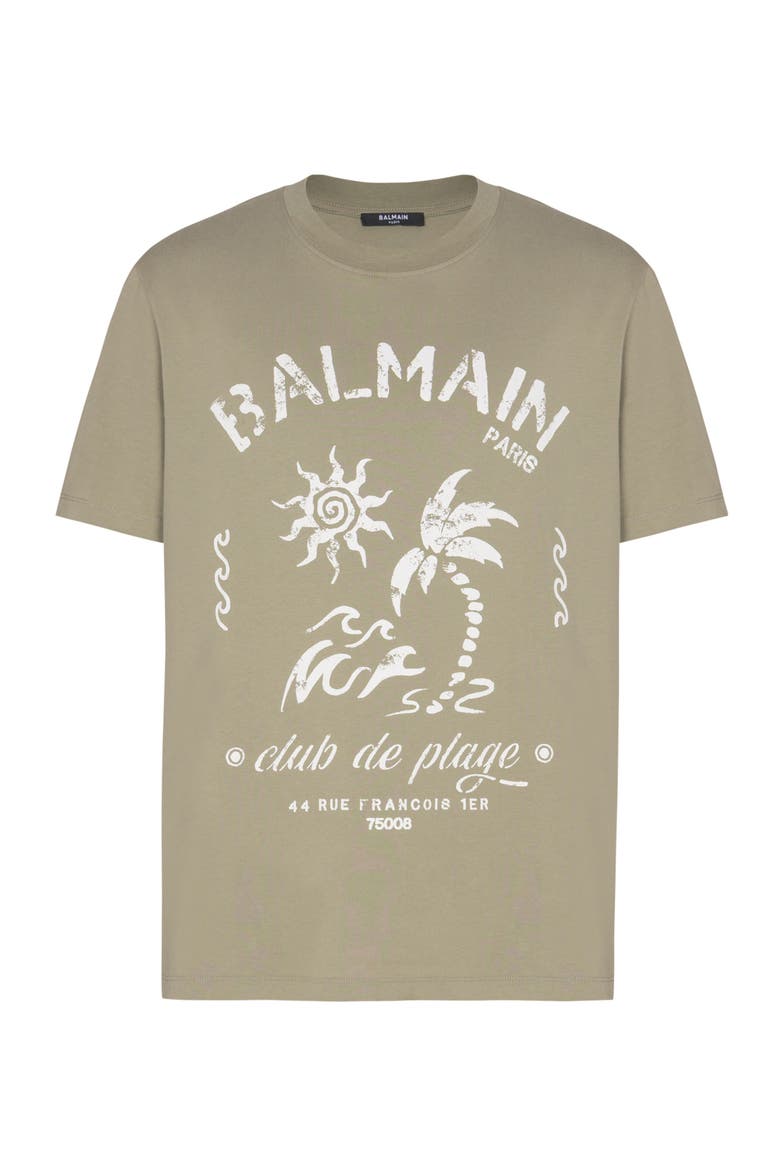 t-shirt with plage print, Alternate, color, green
