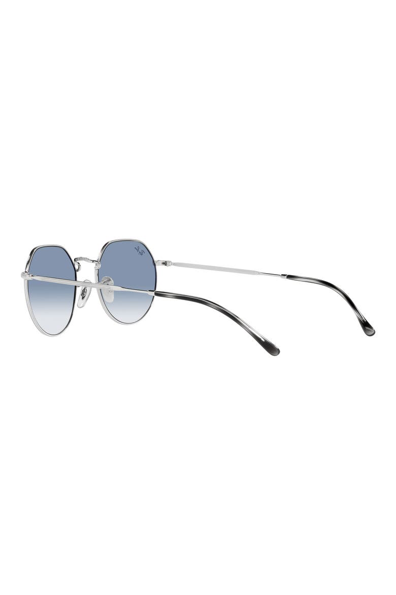 Jack 53mm Round Sunglasses, Alternate, color, SILVER / CLEAR GRADIENT BLUE