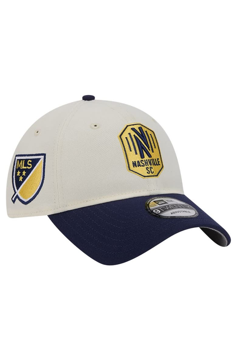New Era Men's New Era White Nashville SC 2024 Kick Off Collection 9TWENTY Adjustable Hat, Main, color, 