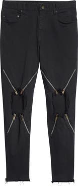 Undercover Ripped Knee Zip Detail Pants