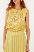 FARM Rio Richilieu Stripe Eyelet Tank