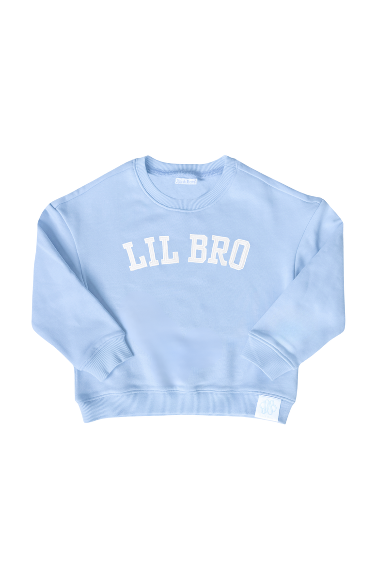 Bits & Bows Lil Bro Sweatshirt, Main, color, Blue/White