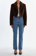 LAMARQUE CARLIE | Faux Fur Cropped Blazer