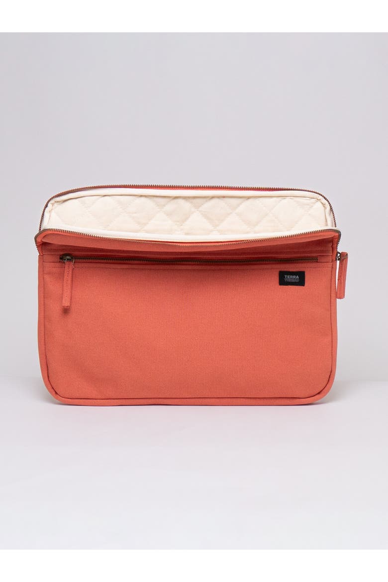 15.6-Inch Organic Cotton Laptop Sleeve, Alternate, color, Burnt Orange