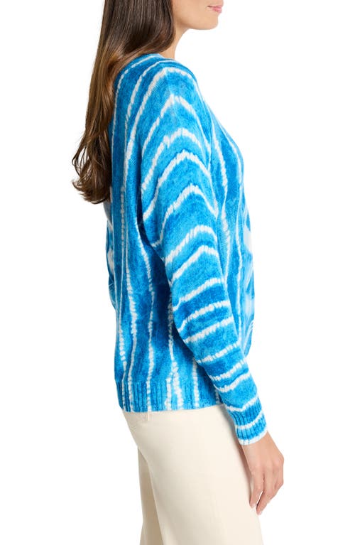 Nic + Zoe Plus Shifting Tides Supersoft Sweater In Blue Multi