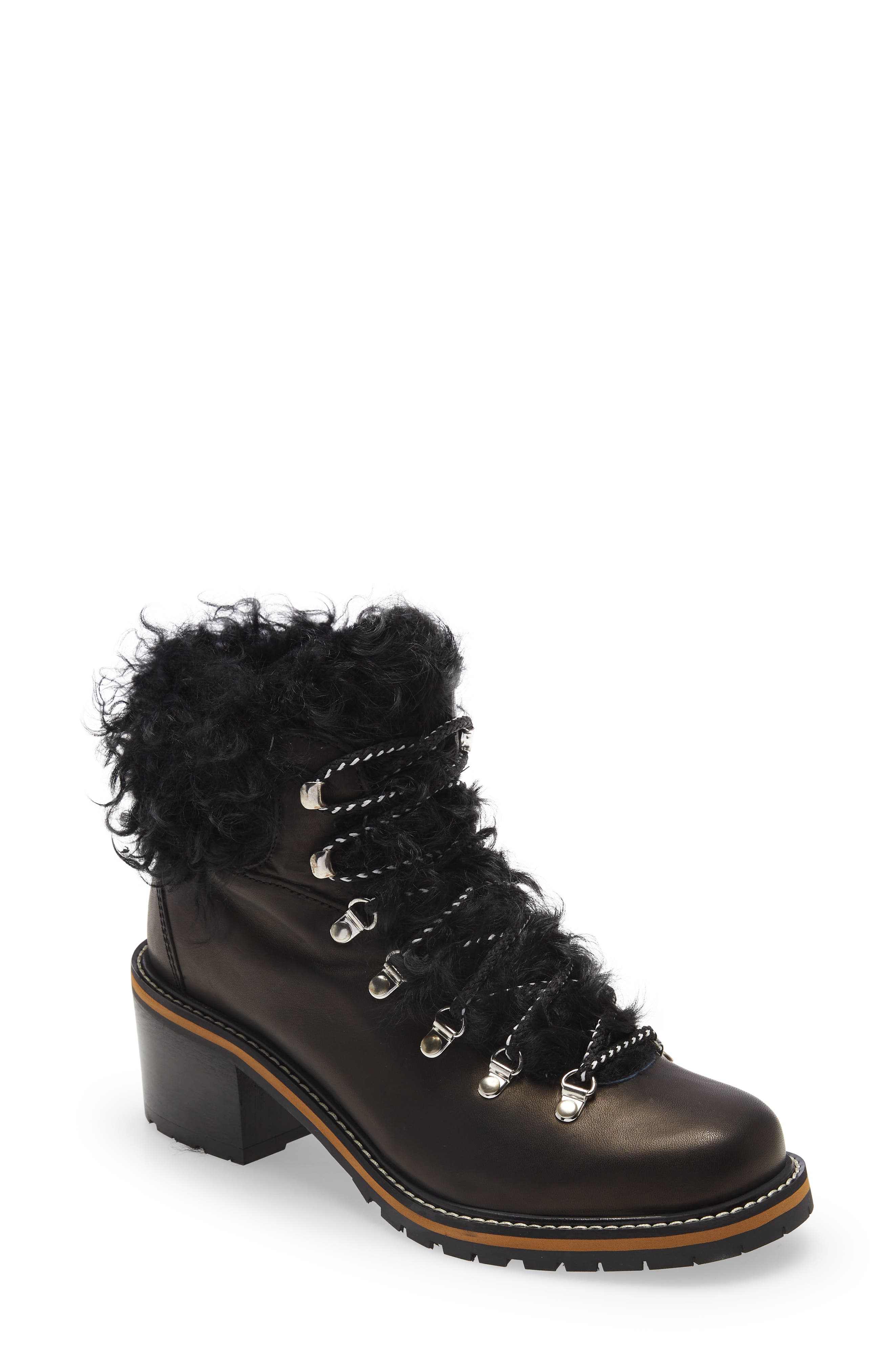 La Montelliana Ninfea Genuine Shearling Lined Bootie, Main, color, 