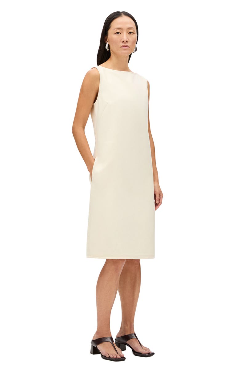 Another Tomorrow Double Face Sheath Dress, Alternate, color, Cream