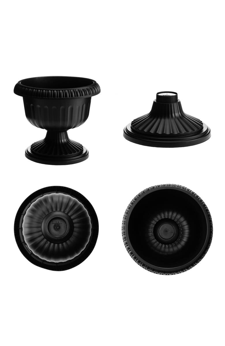 Bloem Grecian Urn Planter 12 Inch Casper White, Black, Alternate, color, Black