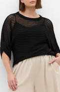 City Chic Resort Sheer Open Knit Top
