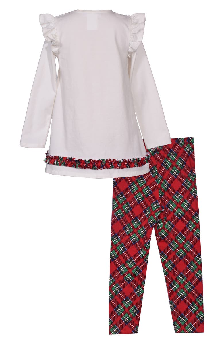 Bonnie Jean Kids' Reindeer Tunic & Leggings Set, Alternate, color, Ivory