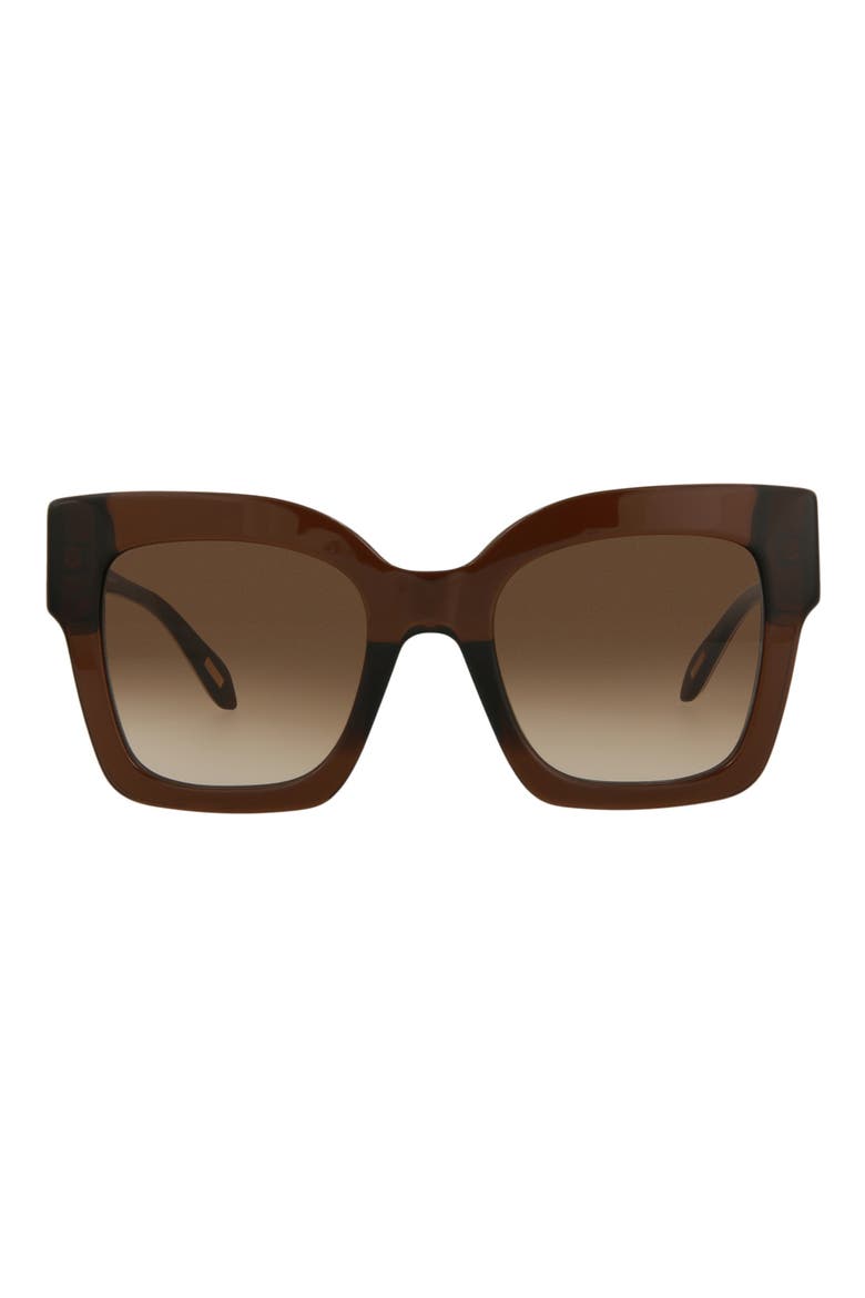 52mm Oversize Square Sunglasses, Main, color, BROWN BROWN BROWN