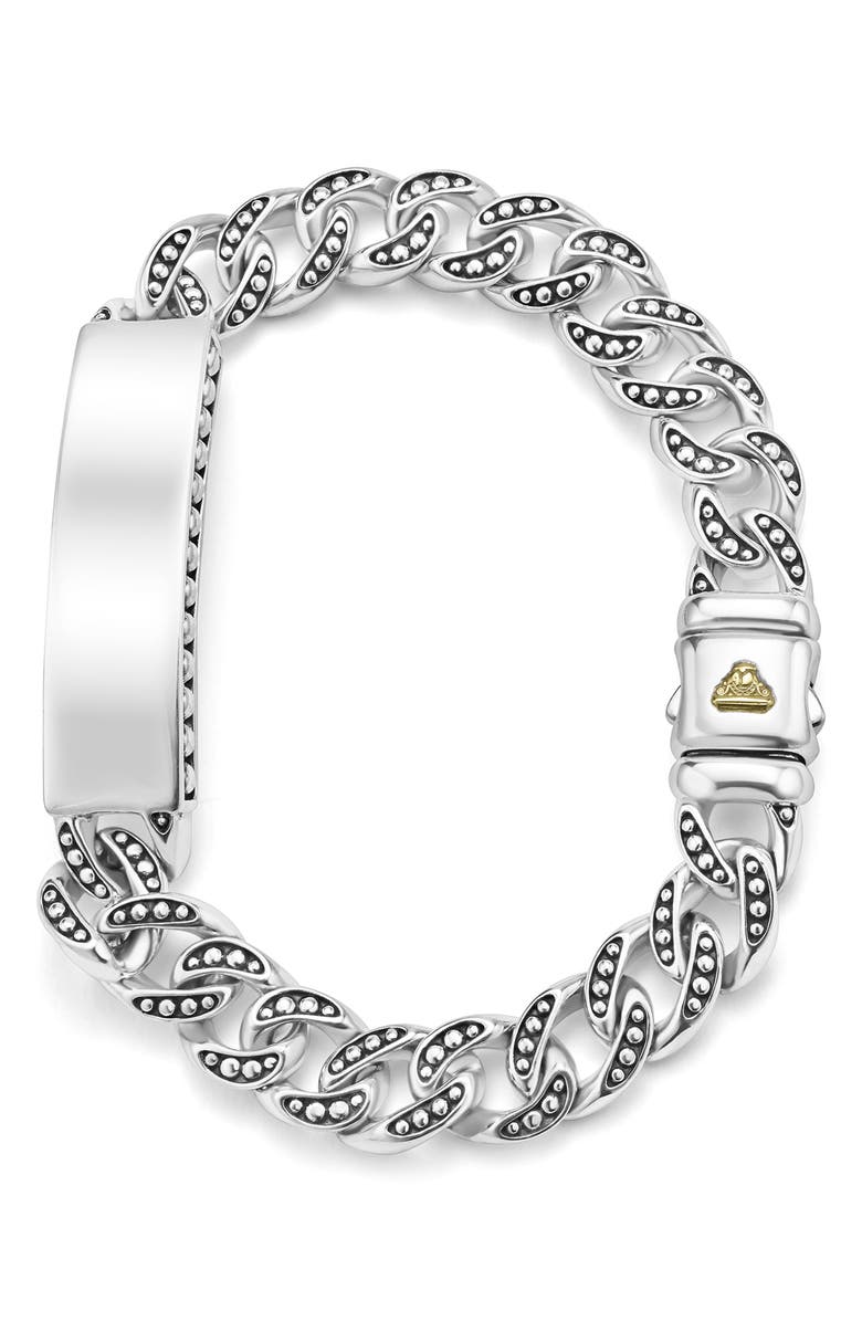 LAGOS Men's Anthem ID Curb Chain Bracelet, Alternate, color, Silver