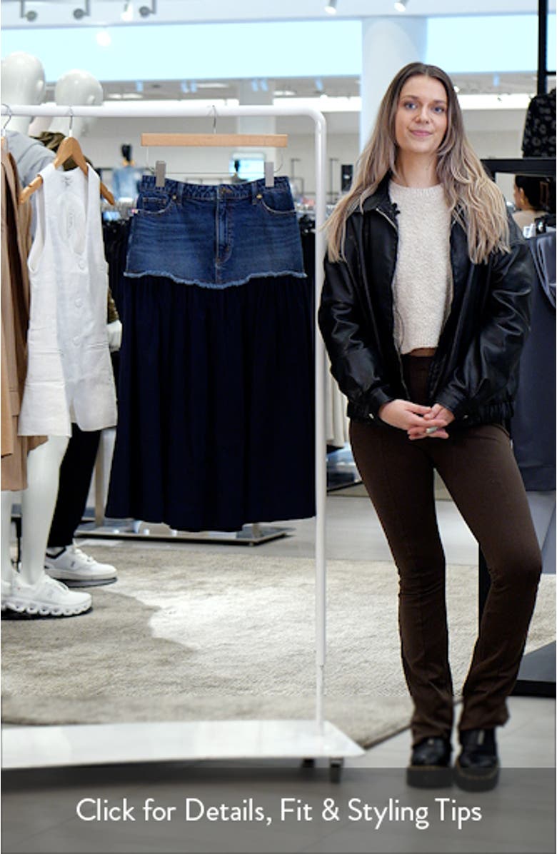 Combo Tiered Denim Maxi Skirt, sales video thumbnail