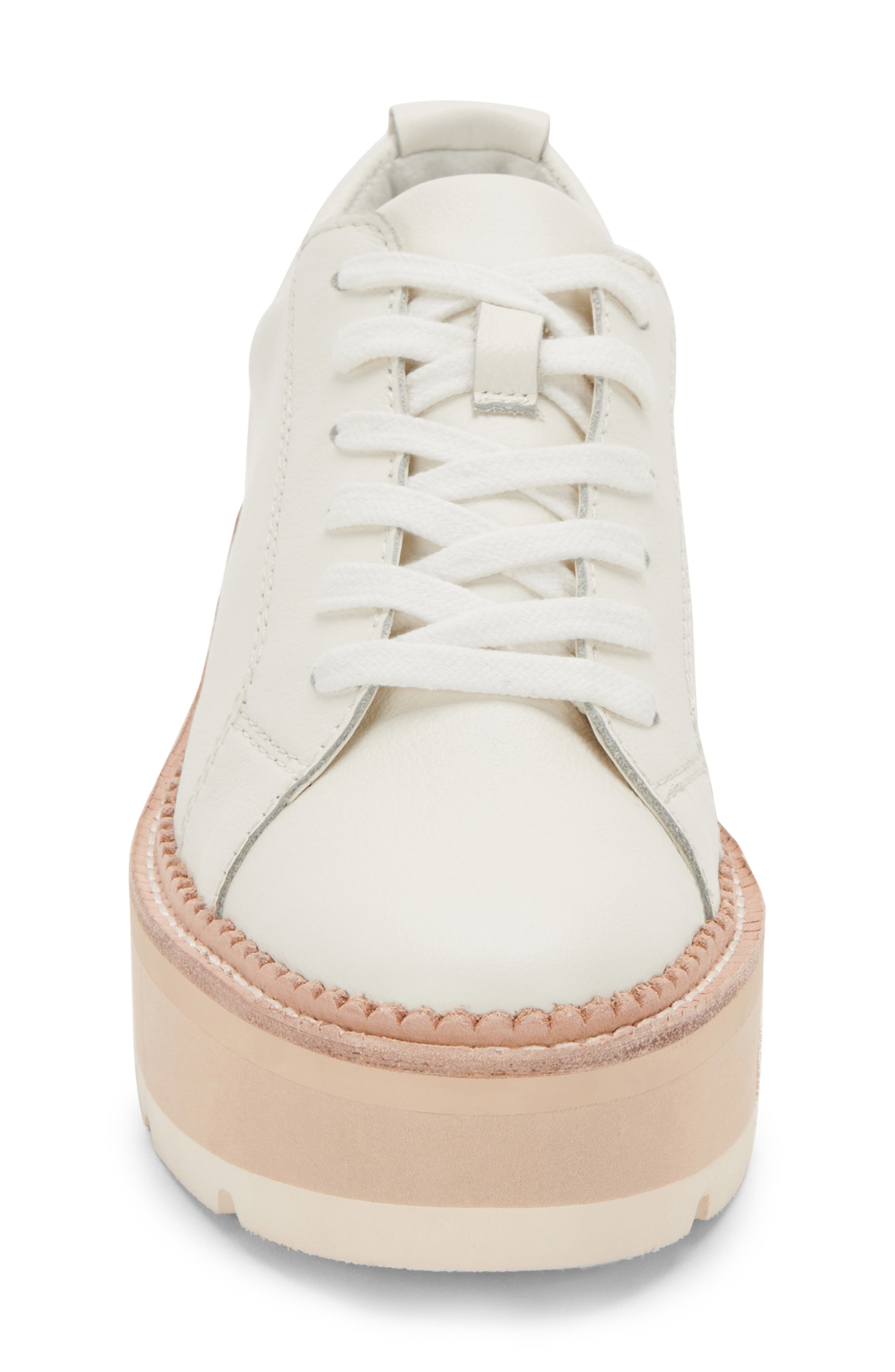 Toyah Platform Sneaker, Alternate, color, WHITE LEATHER
