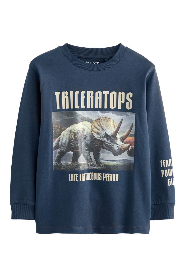 Kids' 3-Pack Assorted Long Sleeve Cotton Graphic T-Shirts, Alternate, color, MULTI