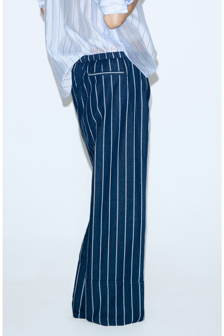 Stripe Drawstring Pants, Alternate, color, OPEN BLUE