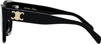 Triomphe 55mm Round Sunglasses