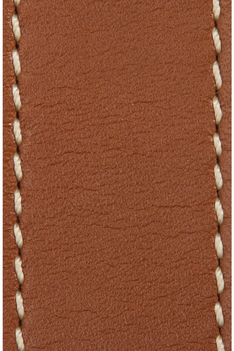 Twin Fastening Leather Belt, Alternate, color, AMBER BROWN