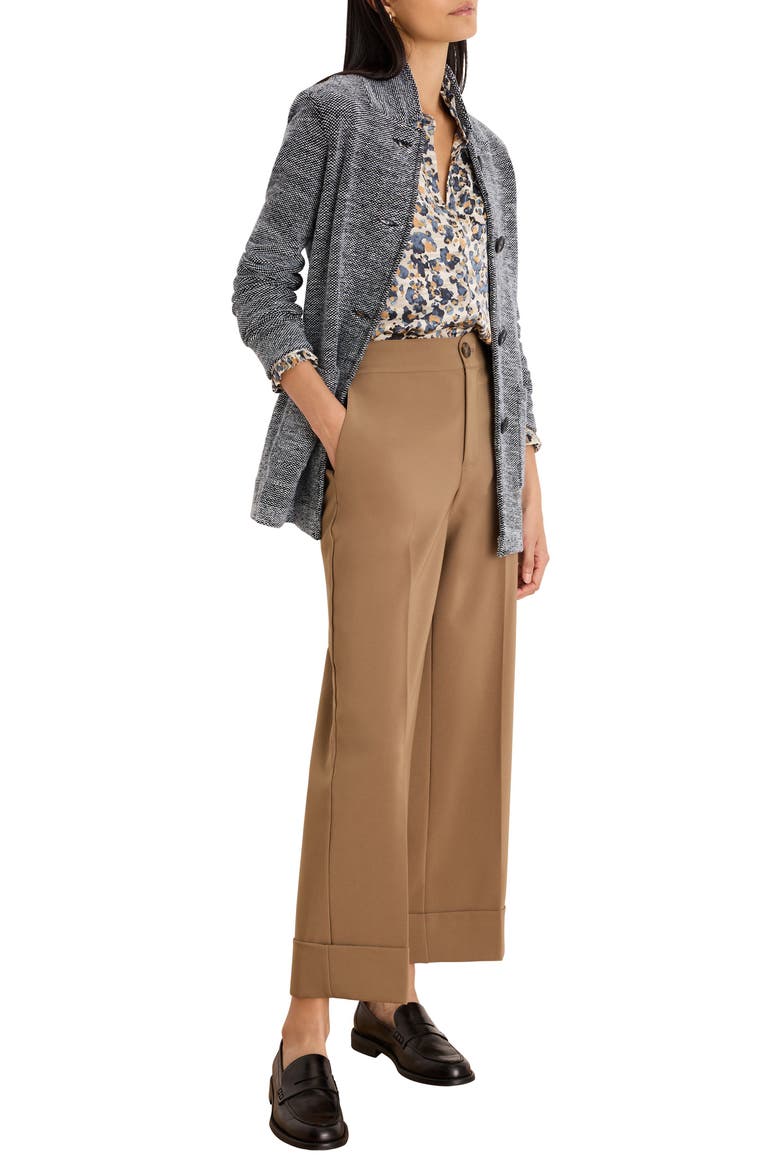 Tweed Stitch Sweater Jacket, Alternate, color, BLUE MIX