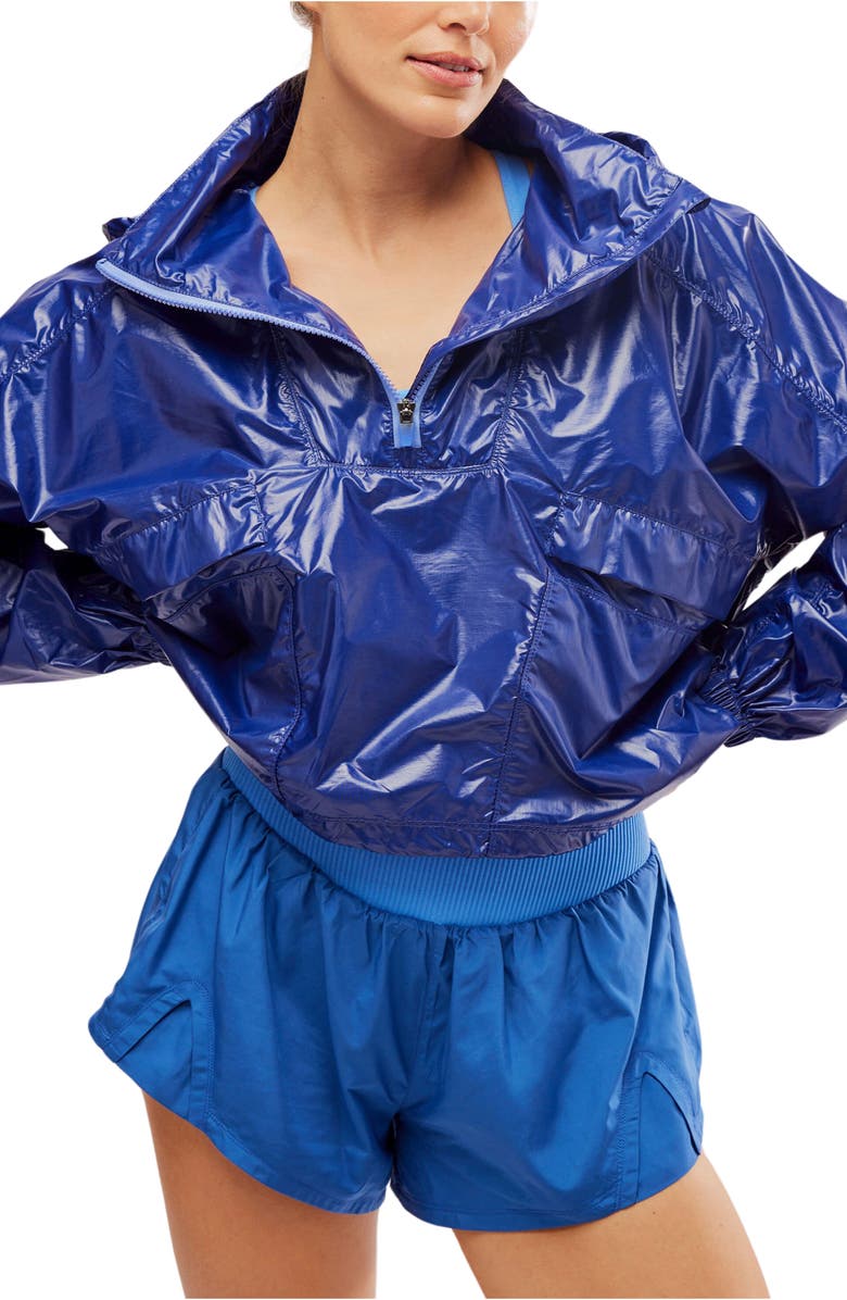 Free People FP Movement Spring Showers Water Resistant Packable Rain Jacket, Alternate, color,