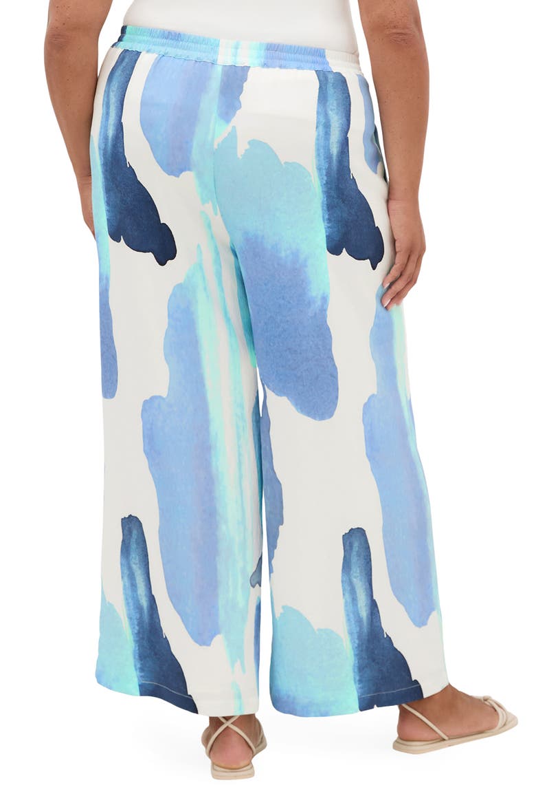 Surface Level Print Wide Leg Pants, Alternate, color, TRANQUIL