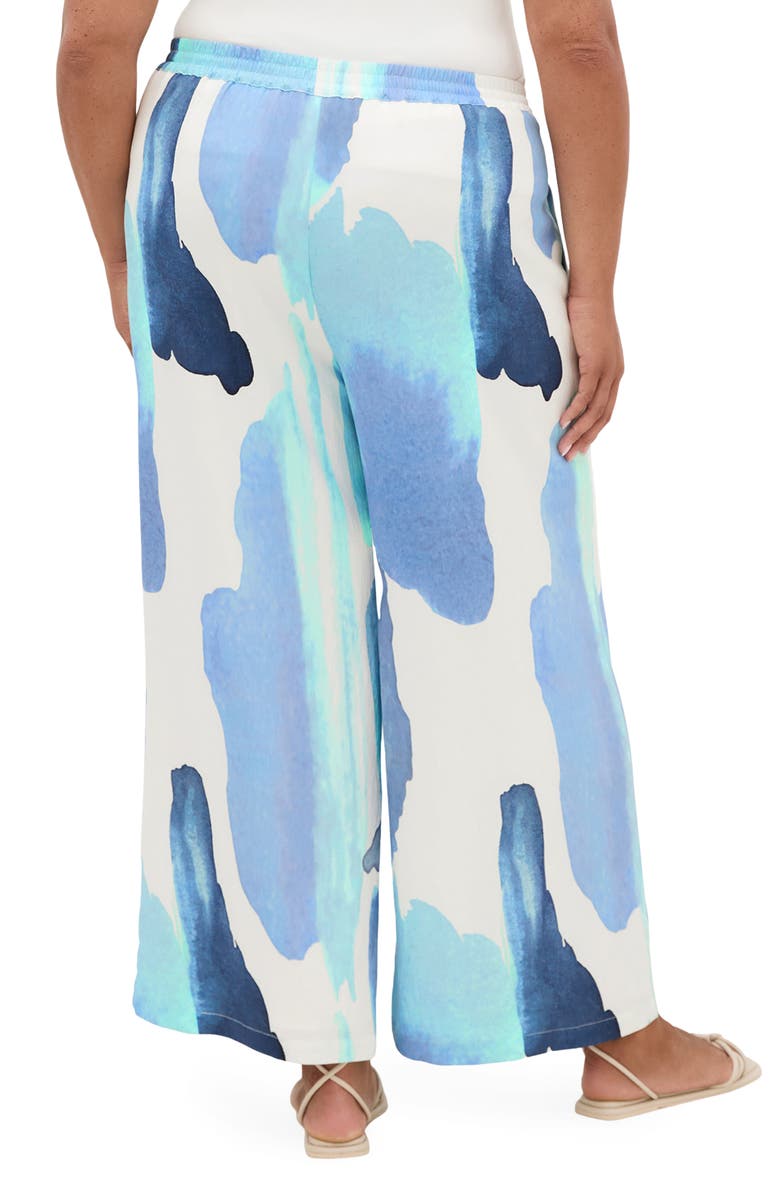 City Chic Surface Level Print Wide Leg Pants, Alternate, color, 