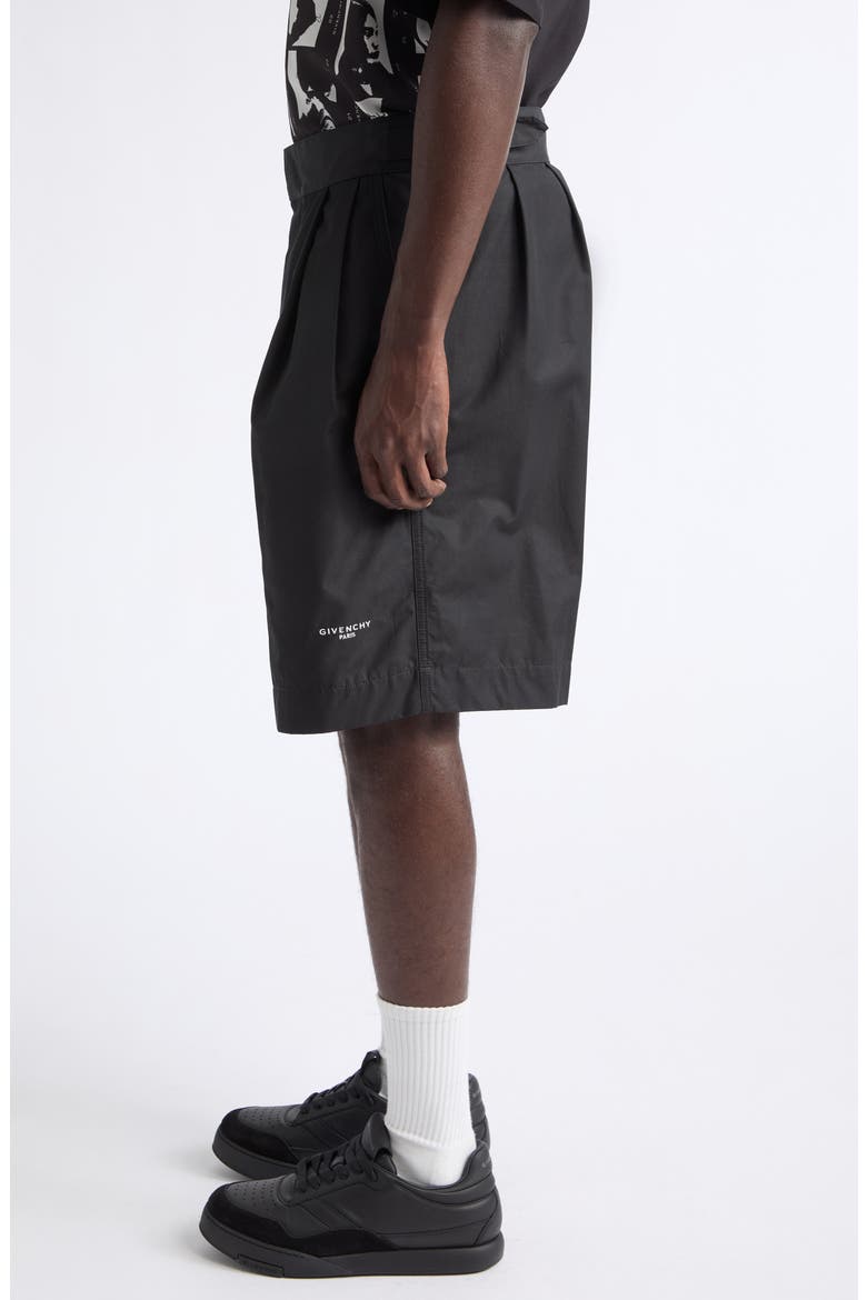 Poplin Bermuda Shorts, Alternate, color, BLACK