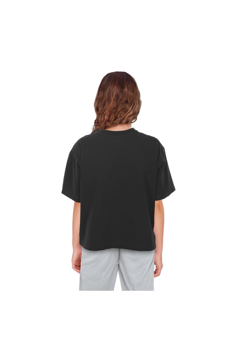 Girls Youth New Era  Black Pittsburgh Steelers Flip Sequin Boxy T-Shirt, Alternate, color, Black