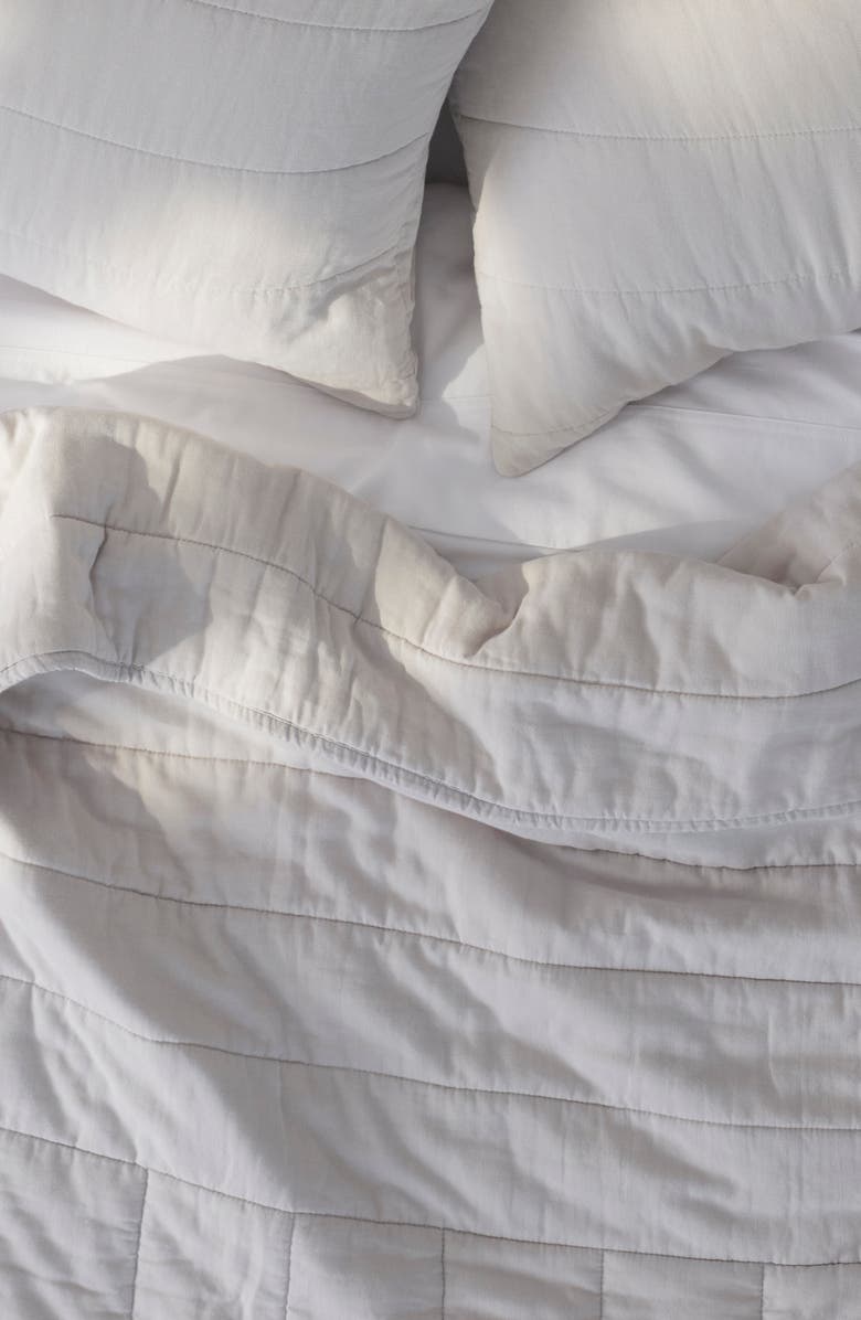 Casper Everyday Quilted Shams, Alternate, color, Gray