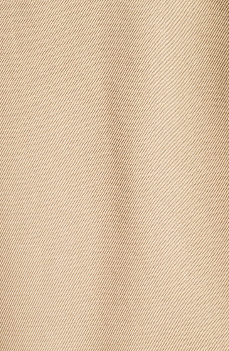 Bernardo Short Cotton Trench Coat, Alternate, color, Khaki