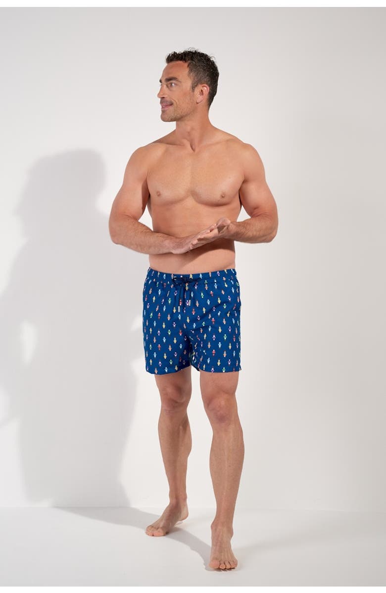 HOM Calcio Beach Boxer, Alternate, color, Navy Print