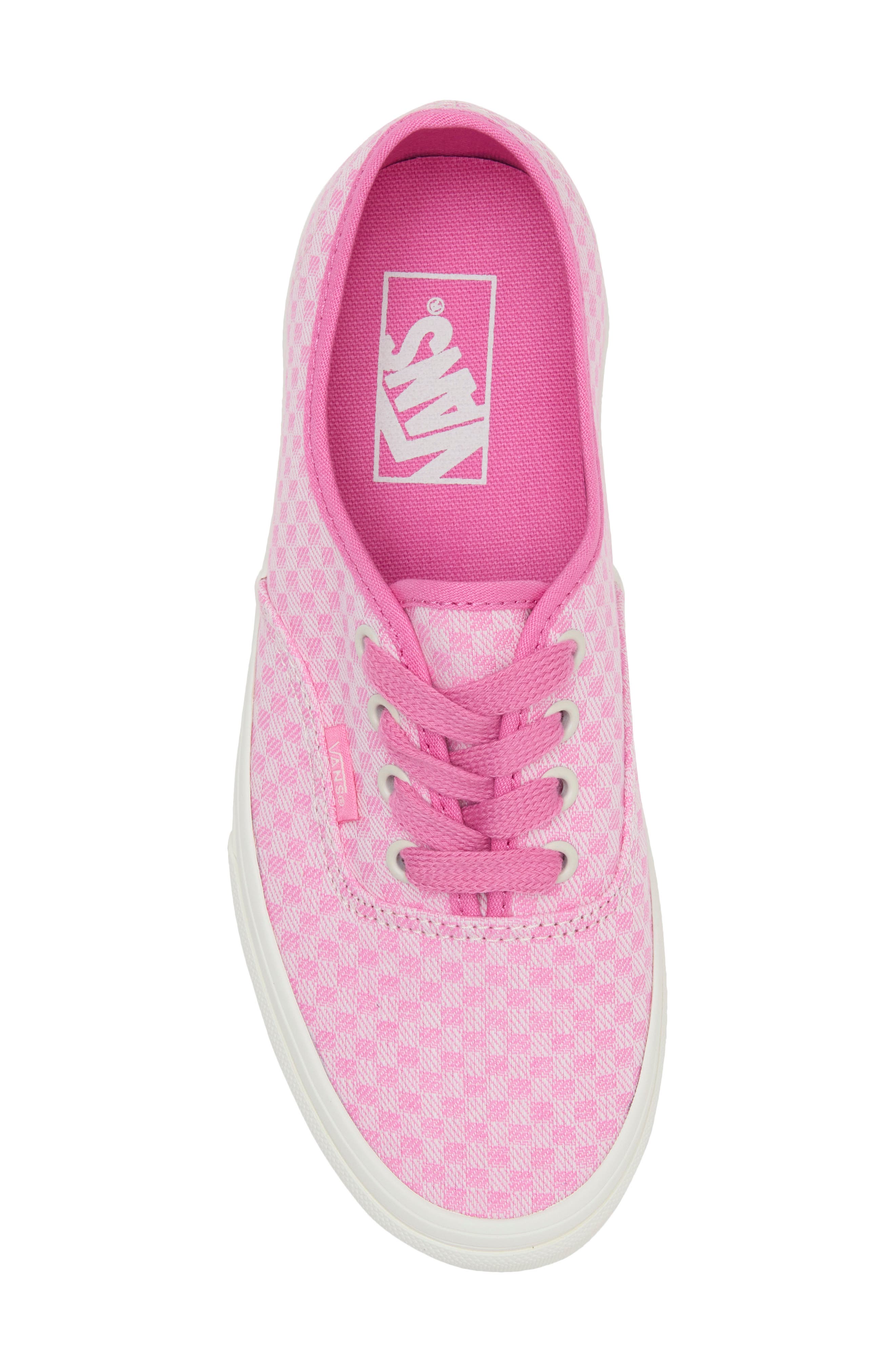 Authentic Micro Check Sneaker, Alternate, color, PINK FIZZ