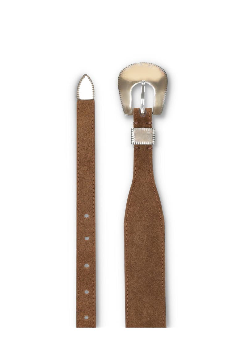 Alabama Suede Leather Belt, Alternate, color, Camel