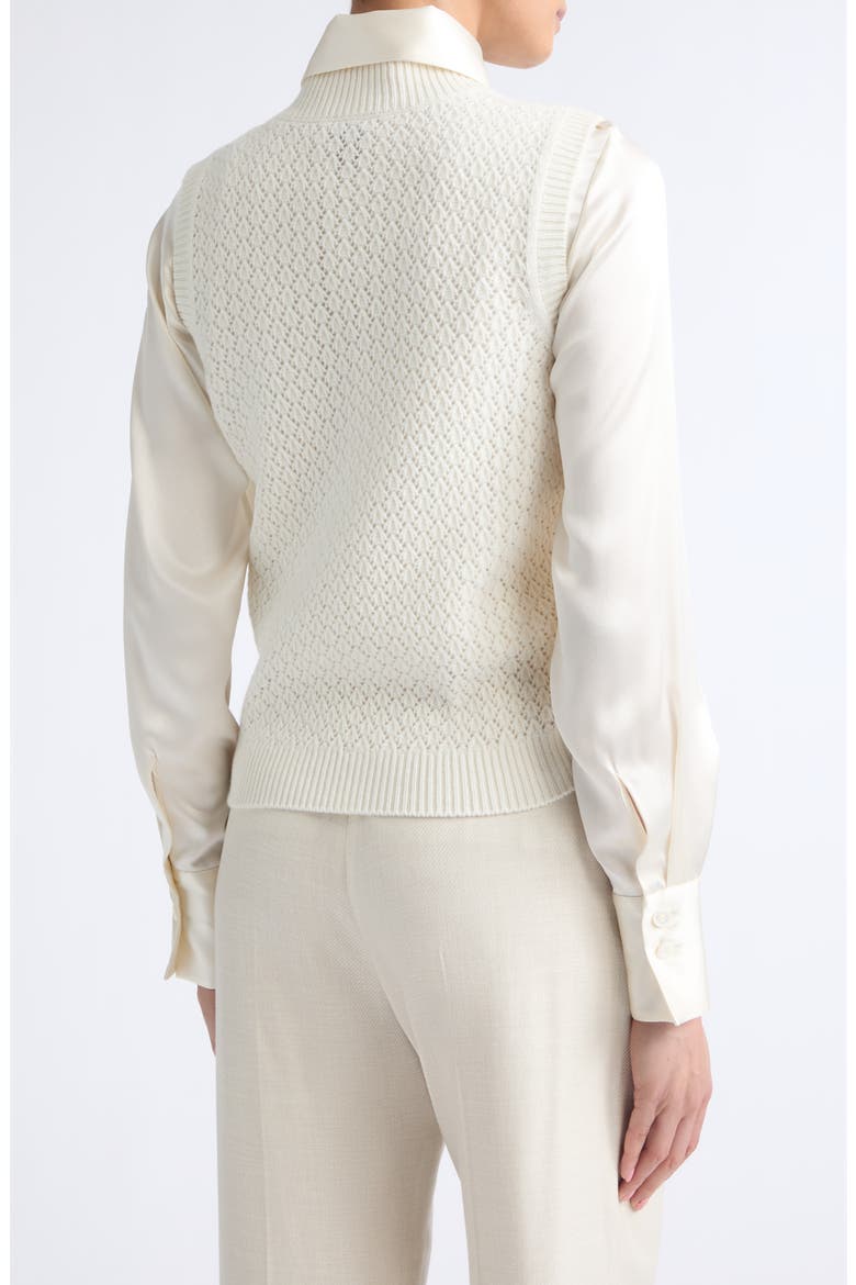 Cashmere Sweater Vest, Alternate, color, 01 WHITE