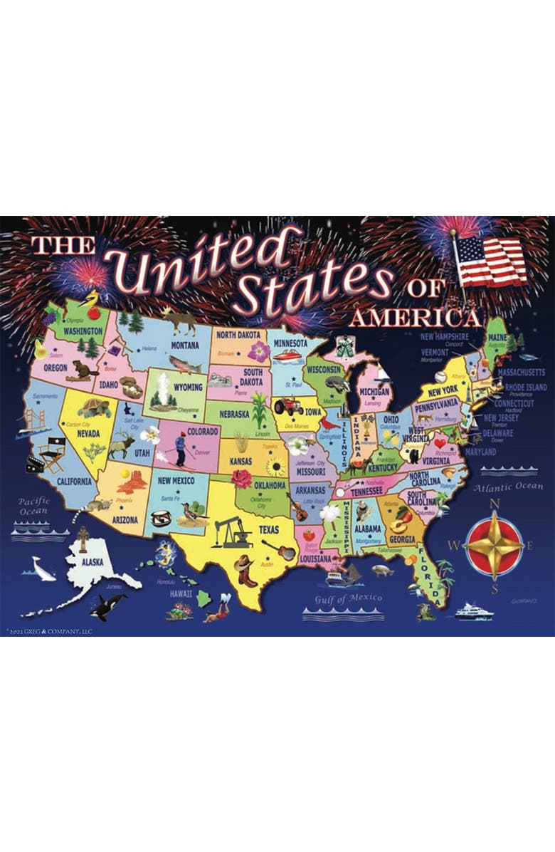 Sunsout United States Map 1000 piece Jigsaw Puzzle for Adults, Alternate, color, 