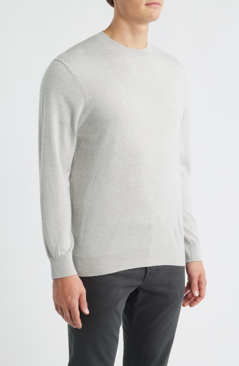 Mizzen+Main Heritage Crewneck Sweater, Alternate, color, Light Gray Heather