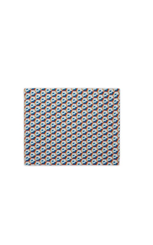 La Doublej Placemats Set Of 2 (35x45) Cubi Blue In Cubi Blue